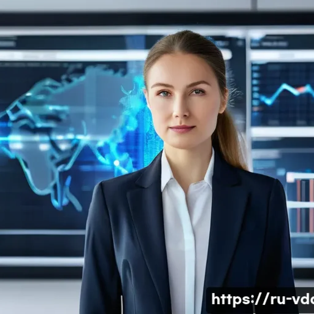 빅데이터 분석가를 위한 학위 과정 리뷰 - **Prompt:** "A dynamic and sophisticated image of a female Russian Big Data professional, approximat...